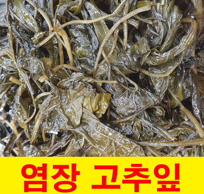 건영푸드 염장 고추잎 1kg 장아찌 소금 고춧잎, 1개