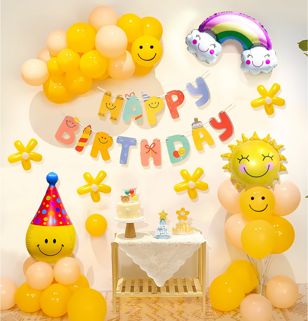 SC FMCG 생일 풍선 세트 생일파티용품 파티 풍선 생일파티세트, 1세트, 믹스컬러 06