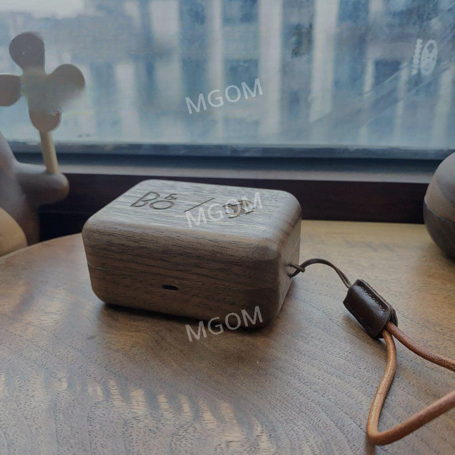 베오플레이 EX 케이스 우드 보호 커버 나무 Beoplay 블루투스 무선 이어폰, 월넛+스트랩, Beoplay EX, 1개