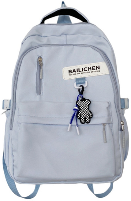 BAILICHEN 大容量簡約旅行雙肩包, 淺藍色