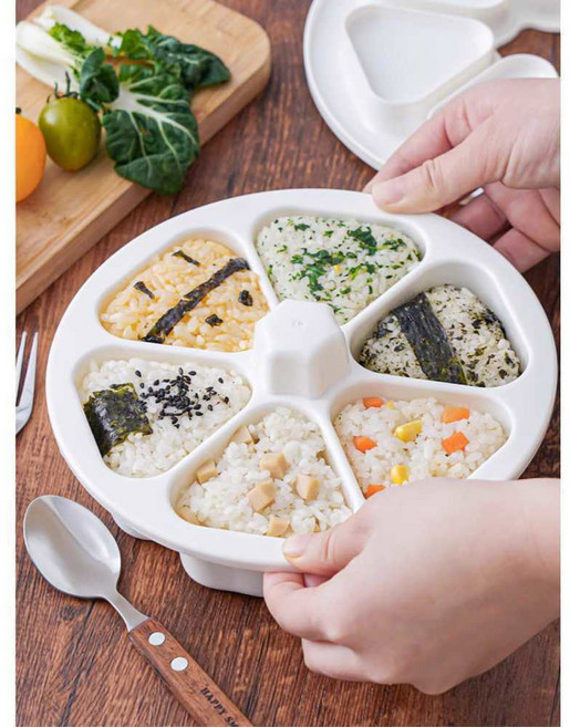 밥버거틀 삼각김밥틀 대형 6개 오니기리 도시락 주먹밥 6합1 주먹밥틀, 1개