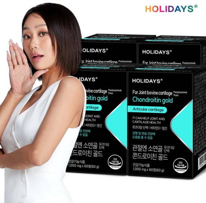 홀리데이즈 관절엔 소연골 뮤코다당단백 콘드로이친 골드 60g, 60정, 4개