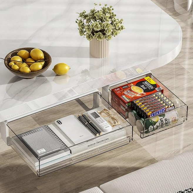 락톡마켓 책상밑 부착식 슬라이딩 히든서랍 테이블 상부장 언더 미니 수납 서랍함, 1개