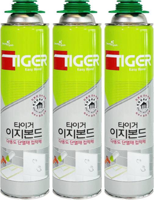 타이거 이지본드 단열재 아이소핑크 석고보드 접착제 우레탄 폼본드, 3개