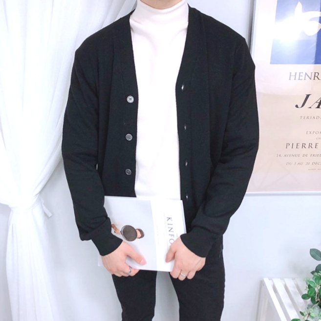 부드러운 캐시미어 니트 가디건