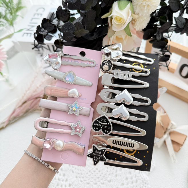 케이엠제이 여성 머리핀 헤어핀 집게핀 믹스 14개 2종 세트