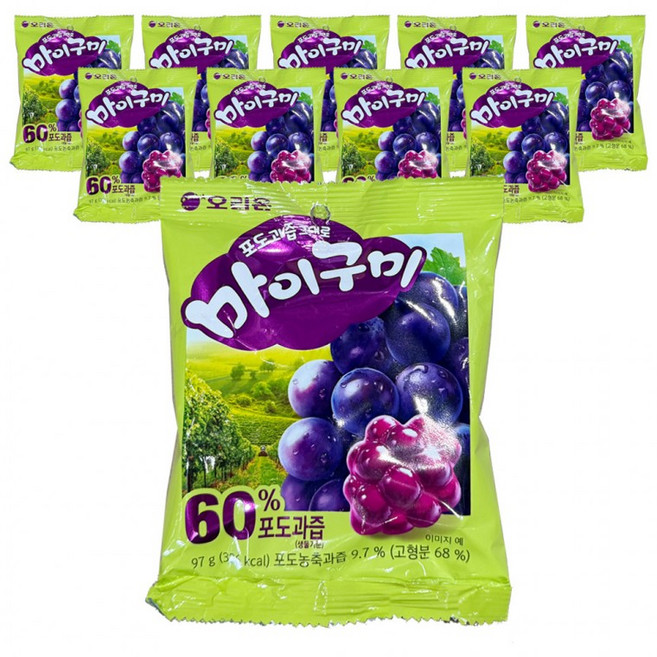 오리온 마이구미 포도 97g x 10개, 1개, 1ml, 1g