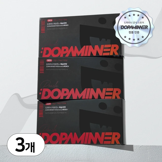 [본사] 도파미너 퍼포먼스 복숭아맛 (운동전 부스터), 3개 - 쿠팡