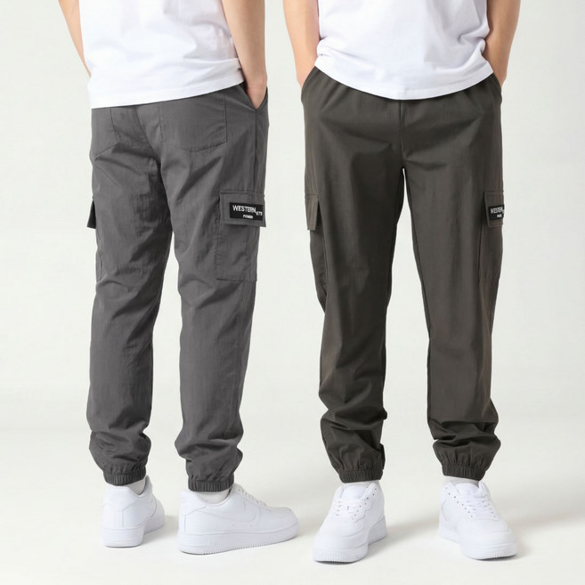 오로꼬 1+1 남자 쿨링 나일론 조거팬츠 아이스 냉감 바지