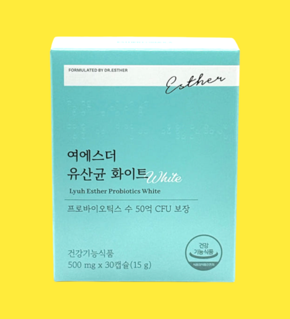 여에스더 질 유래 유산균 화이트 l 프리바이오틱스 배합 l, 1박스, 30회분