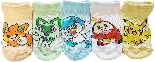 양말하우스 포켓몬 양말 (혼합5종) 포켓몬스터 캐릭터양말 남아여름양말 아동양말