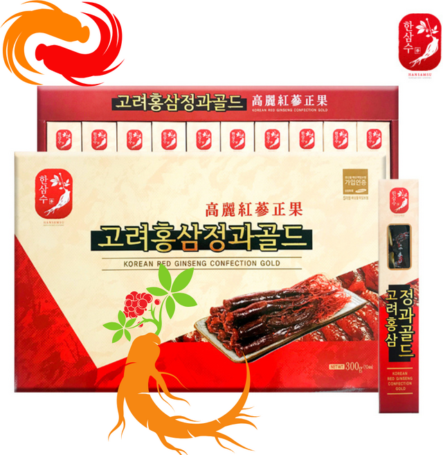 [상상건몰] 국내산 고려홍삼 국산 특산품 개별포장 10P 홍삼 정과 골드 300g 귀한분을 위한 선물세트, 30g, 4세트