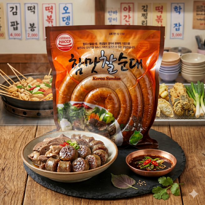 착한 찰 순대 1kg ( 냉동포장 + 아이스팩 포함 ), 1개