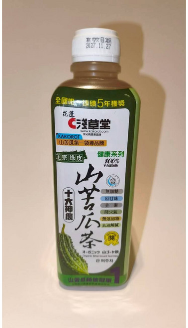 淺草堂 山苦瓜茶 無加糖, 1個, 820ml
