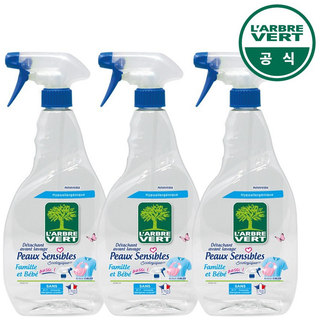 [라브르베르] 데타셩 얼룩제거제 스프레이, 3개, 740ml