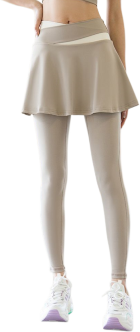 Makone 여성 하이웨이스트 치마바지 필라테스 요가 바지 스커트 투인원 속건 힙업 러닝 고탄력 트레이닝 팬츠