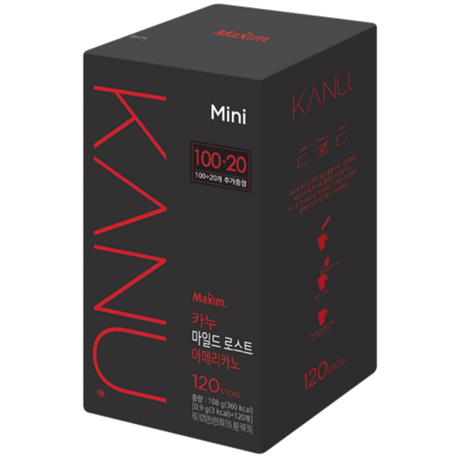 카누 미니 마일드 원두커피믹스, 900mg, 120개입, 1개