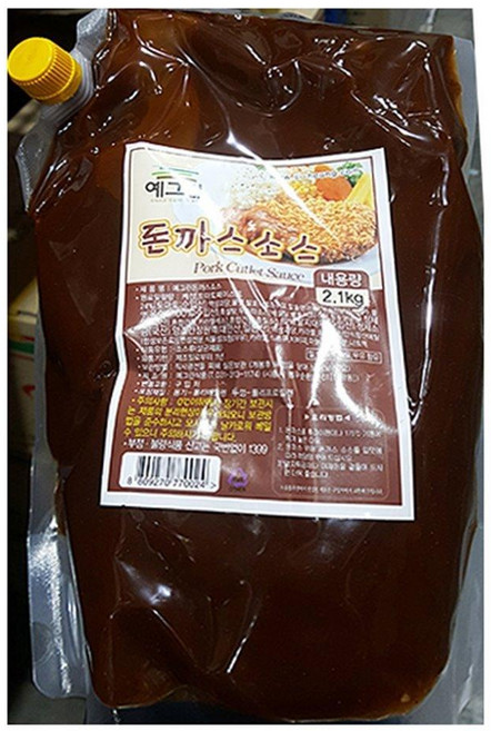 예그린 돈까스 소스 2.1kg 업소용 포크 커틀릿 대용량, 1개