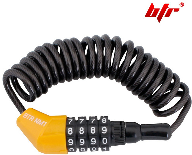 BTR 자전거 자물쇠 열쇠 와이어 미니 번호키, 01.자물쇠 NM1, 1개