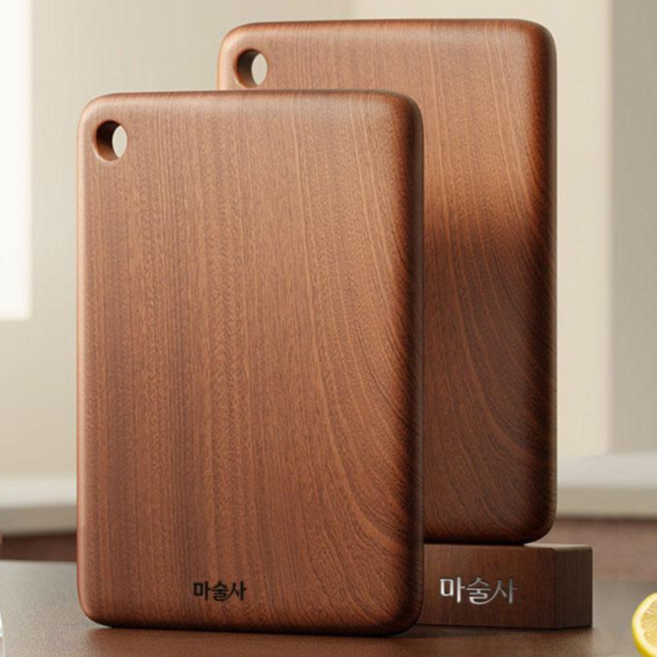 마술사 무접합 가정용 나무도마 양면 원목 도마 튼튼함 원목도마 좋은 내구성, 1개, 월넛