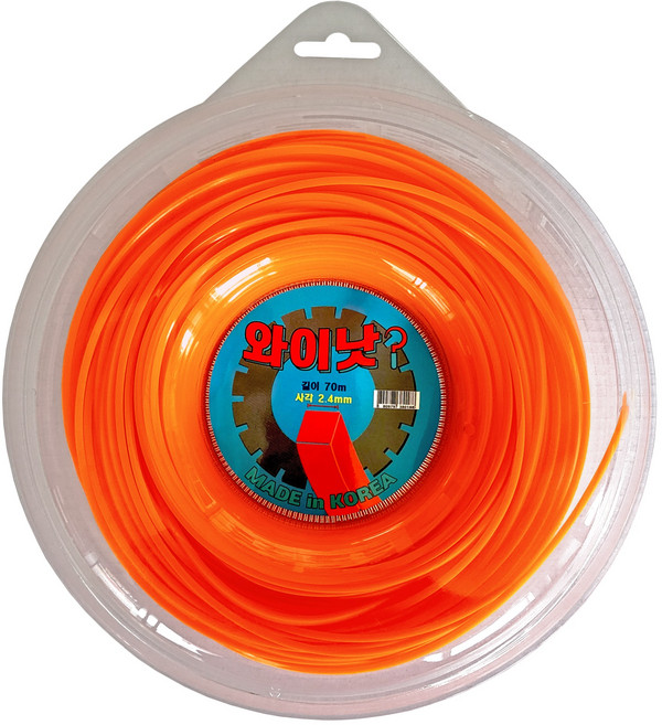 와이낫70 / 2.4mm 70m / 국산 예초기 나일론 줄 벌초 줄날, 1개