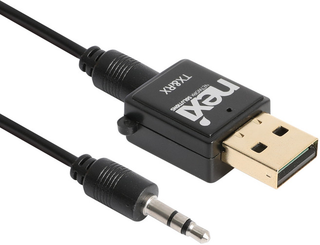 5.0 블루투스리시버 송수신기 동글 오디오 차량용 AUX, 블랙