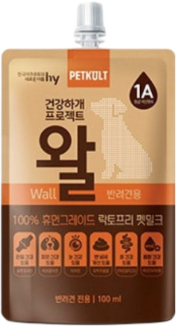 펫쿠르트 강아지 건강하개 프로젝트 왈 펫밀크, 관절+장건강, 100ml, 10개