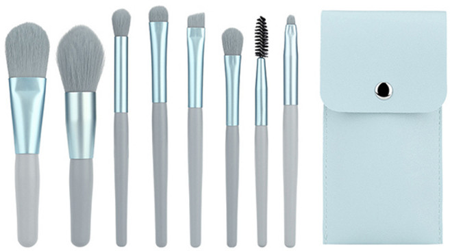 치프몰 메이크업 브러쉬 8종 세트, 1개, 라이트 블루