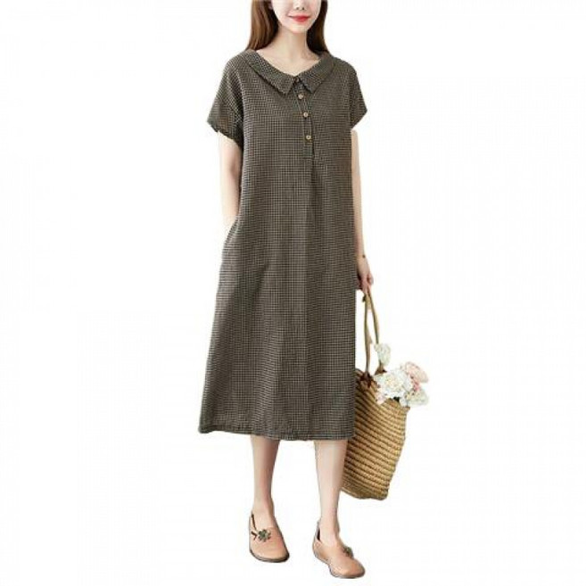 티류으스 40대 여성 풍기 인견 원피스 여름 시원한 냉감 엄마옷 H062326