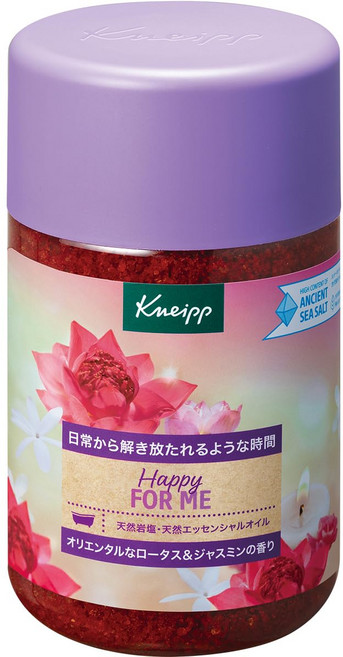 쿠나이프 목욕 소금 해피 포미 로터스 & 재스민 향기 850g, 1개