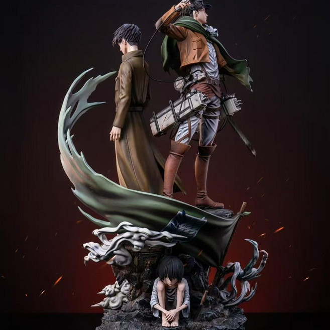 [다있지롱] 랜덤박스/진격의 거인 피규어 세트 생일 선물 인테리어 소품, 랜덤 9종 1-2개