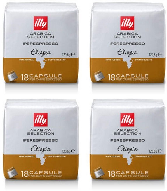 일리캡슐커피 모노아라비카 에티오피아 18캡슐 x 4팩세트, 120.6g, 4개, 180개입