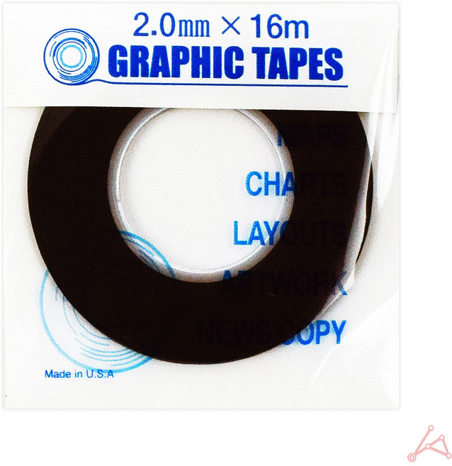 라인테이프 2mm 검정, 1개