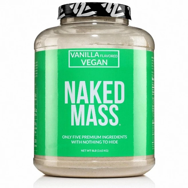 NAKED Vegan Mass 바닐라 비건 체중 증가제 3.6kg 단백질 탄수화물 BCAA, 1개 - 쿠팡