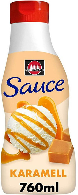 독일 슈바르타우 Schwartau Dessert Sauce Caramel 디저트 아이스크림 디저트 카라멜 소스, 1개, 760ml
