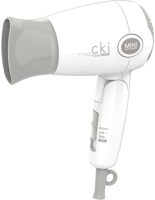 CKI 접이식 헤어 드라이어 1000W, CKI-D101, 혼합색상