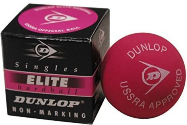 DUNLOP 스쿼시볼 스쿼시공 던롭 엘리트 단식 하드 볼 스쿼시 1구, Elite Singles 12-Ball Box, 1개