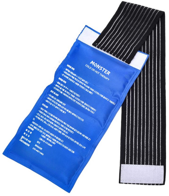 몬스터 찜질팩 / 고탄력 밴드와 유연한 디자인으로 다양한 부위 편안한 찜질 냉온 가능, 1set