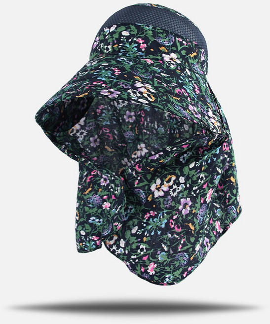 팸드님 국내제작 꽃무늬 농사모자 자외선차단 햇빛차단 썬캡 선바이저 작업모