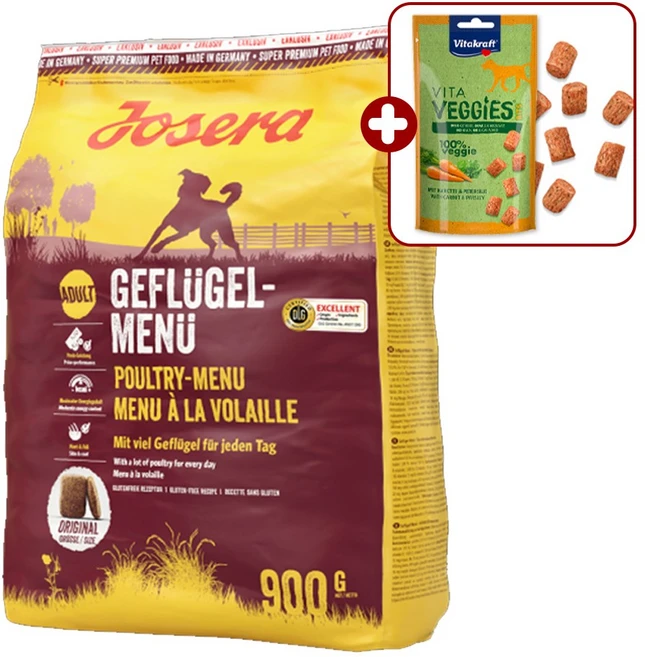 요세라독 폴트리메뉴 큰알갱이 성분좋은 대형견 사료 + 비건간식 증정, 900g, 1개, 닭 - 쿠팡