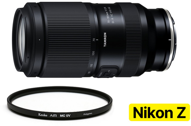 [지금사면 3년보증 + 5만P 증정] 탐론 70-180mm F/2.8 Di III VC VXD G2 A065Z 니콘 Z마운트 렌즈 + 겐코 AIR MCUV 67mm