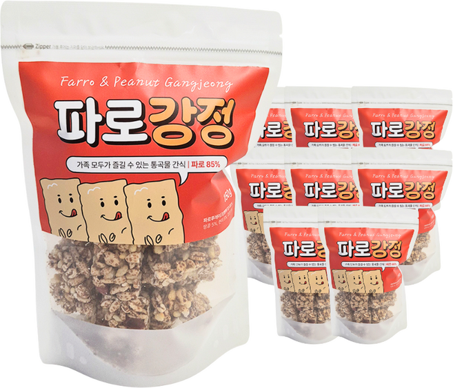 파로 땅콩 현미 강정 통곡물 견과류 간식 수제강정 파로강정 150g 8봉지, 1.2kg, 1세트