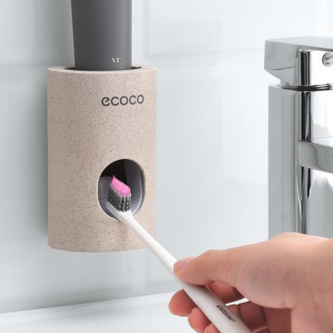 모던홀릭 ECOCO 자동 치약짜개 디스펜서, 베이지, 1개