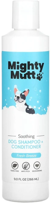Mighty Mutt 샴푸 + 컨디셔너 반려견용 프레시 브리즈 266ml(9fl oz), MightyMutt샴푸컨디셔너반려견용프레시브리즈266m, 1개, 266ml - 쿠팡
