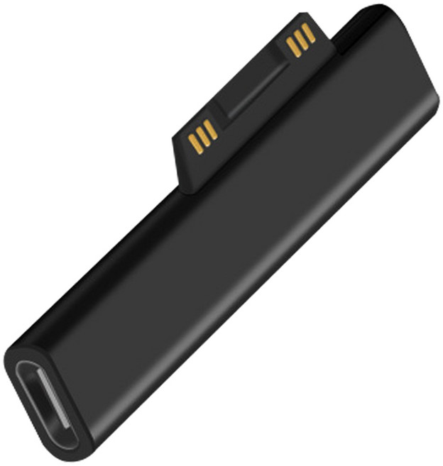 65W PD 고속충전 C타입 to 서피스 변환 젠더, 1개, 블랙