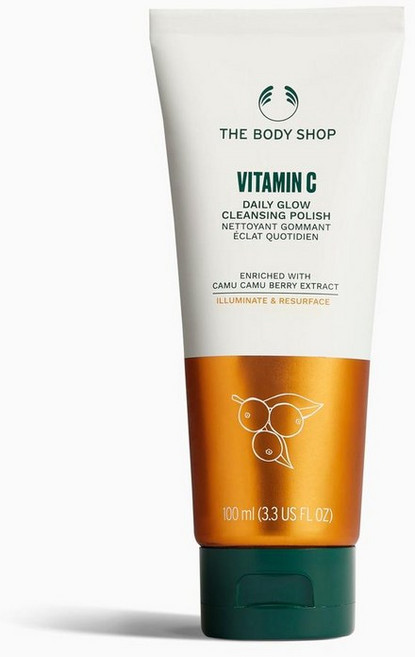 호주 더바디샵 The Body Shop Vitamin C Glow Cleansing Polish 비타민C 글로우 클렌징 폴리쉬 페이스 스크럽, 1개, 100ml