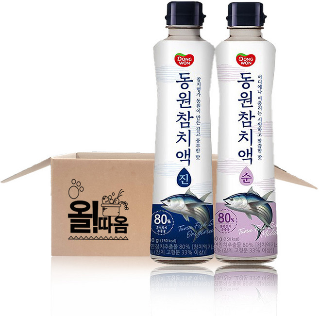 동원 참치액 500g 2종 기획세트 (순+진) 각 1개씩