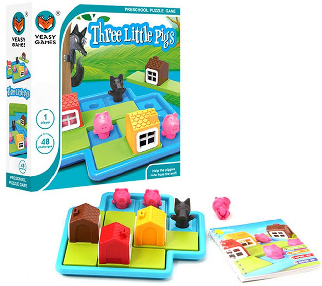 아기돼지 삼형제 보드게임 보드게임베스트 보드게임추천 퍼즐게임 가족보드게임 b266, 혼합색상, 1세트