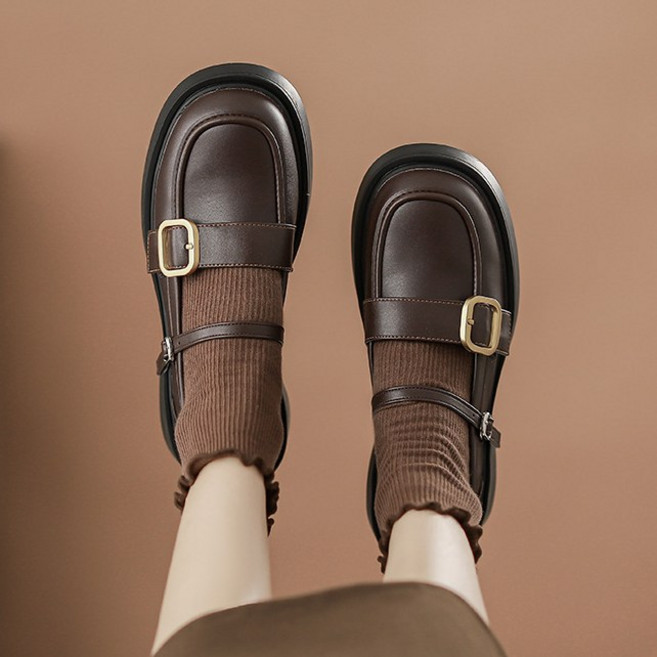 슈엔룩 메리제인 로퍼 여성 발편한 구두 가죽 데일리 봄 신발