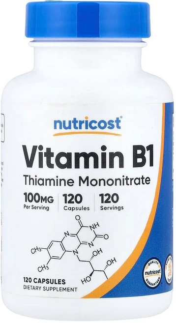 Nutricost 비타민B1 100mg 캡슐 120정 NCS-00885, 1개 - 쿠팡